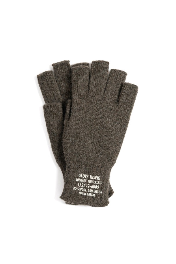 WILD BRICKS - 장갑 - MILITARY FINGERLESS GLOVES (olive green)