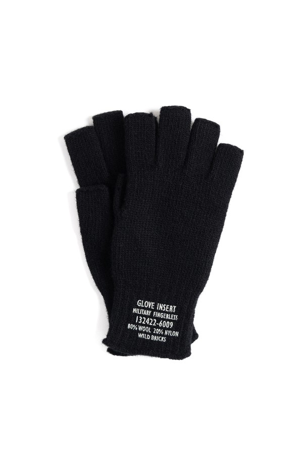 WILD BRICKS - 장갑 - MILITARY FINGERLESS GLOVES (black)