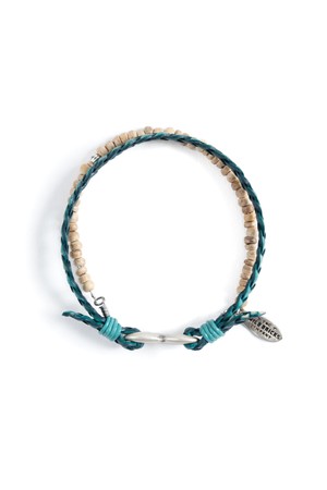 LC DUAL BRACELET (aqua&beige)