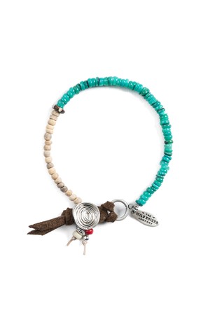 MB ETHNIC BRACELET (aqua&beige)