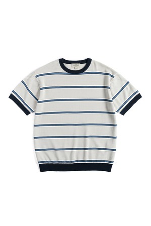 FN KNITTED STRIPE T-SHIRT (blue)