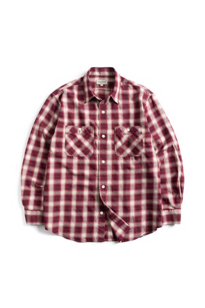 W23 OMBRE PLAID WORK SHIRT (red)
