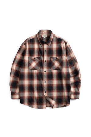 W24 OMBRE PLAID WORK SHIRT (brown)