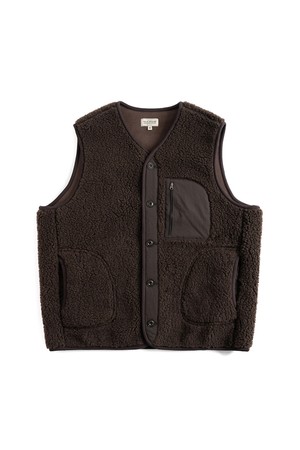 W24 FLEECE VEST (dark brown)