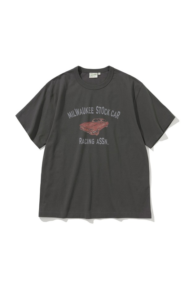 UNIFORM BRIDGE - 반팔티셔츠 - milwaukee stock car s/s tee charcoal