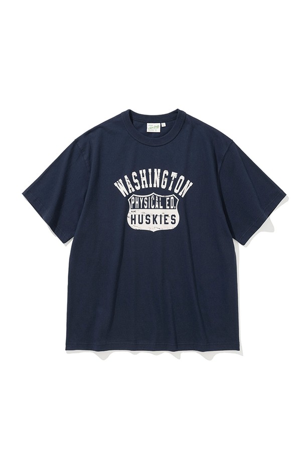 UNIFORM BRIDGE - 반팔티셔츠 - washington s/s tee navy