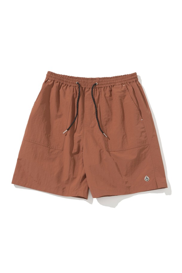 UNIFORM BRIDGE - 하프팬츠 - army short pants brick