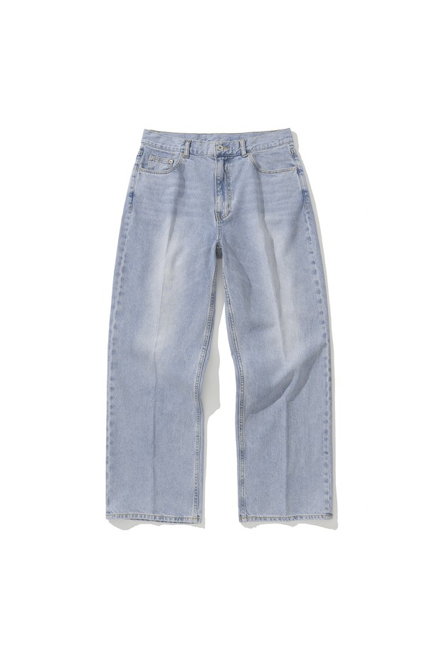 UNIFORM BRIDGE - 캐주얼팬츠 - 001 washing denim pants 11oz light indigo