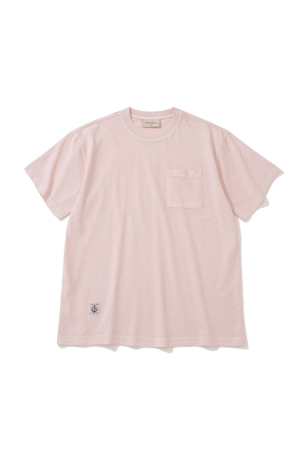 UNIFORM BRIDGE - 반팔티셔츠 - pigment dyeing s/s round neck t-shirt light pink