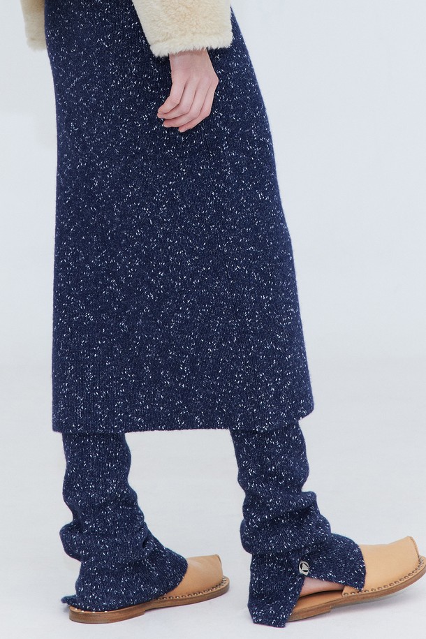 WNDERKAMMER - 양말 - Slit Knit Warmer_Navy