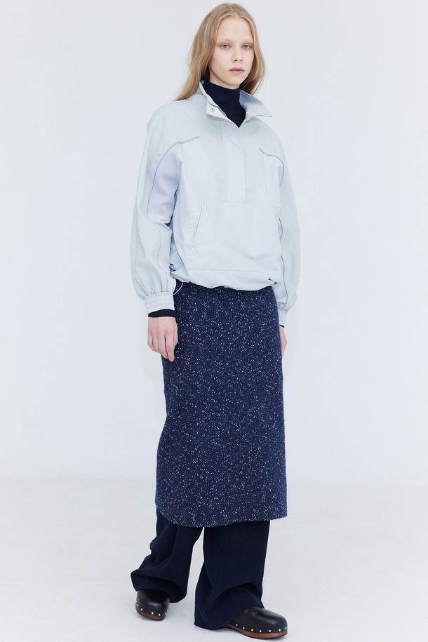 WNDERKAMMER - 롱스커트 - Knit Banding Skirt_Navy