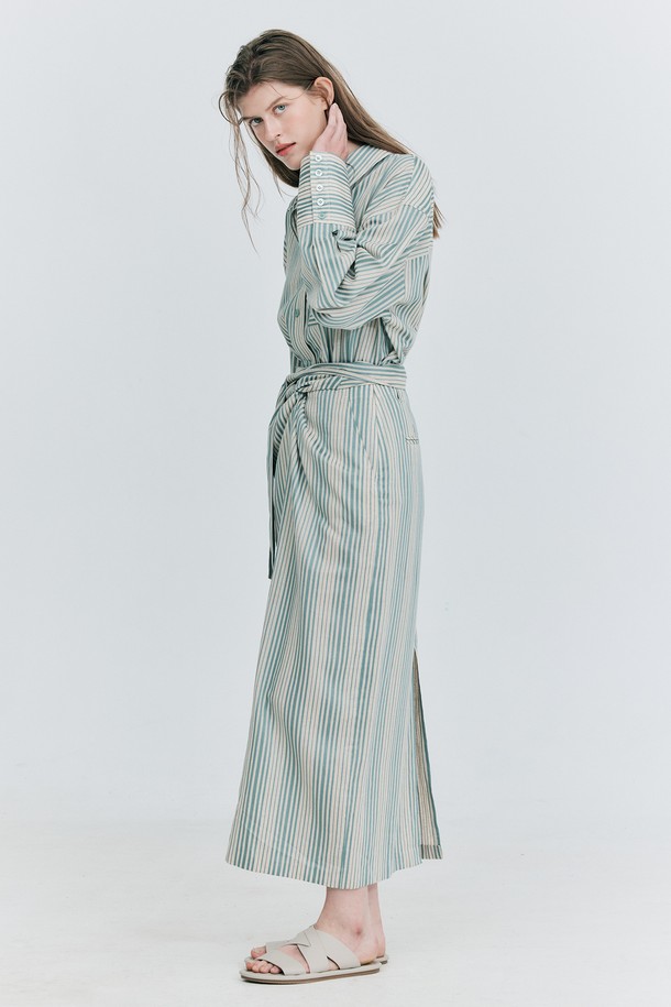 WNDERKAMMER - 롱스커트 - [23SS] Twist Belted Skirt_Mint