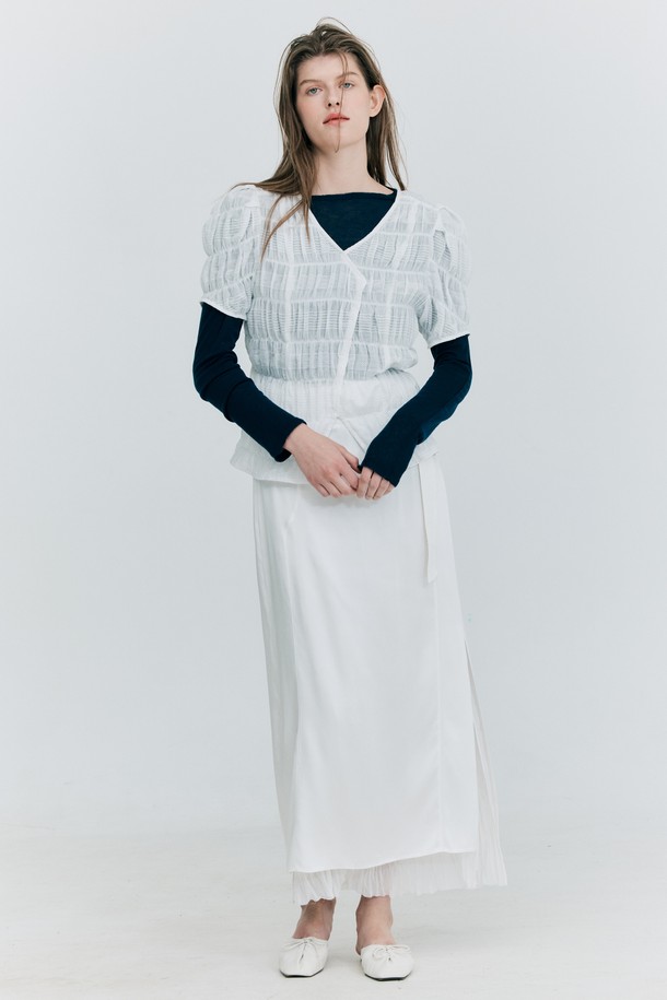 WNDERKAMMER - 블라우스 - [23SS] Puff Wrinkle Top_White