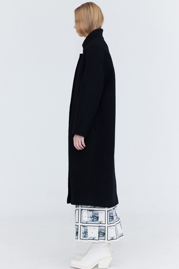 WNDERKAMMER - 코트 - High Neck Wool Coat_Black