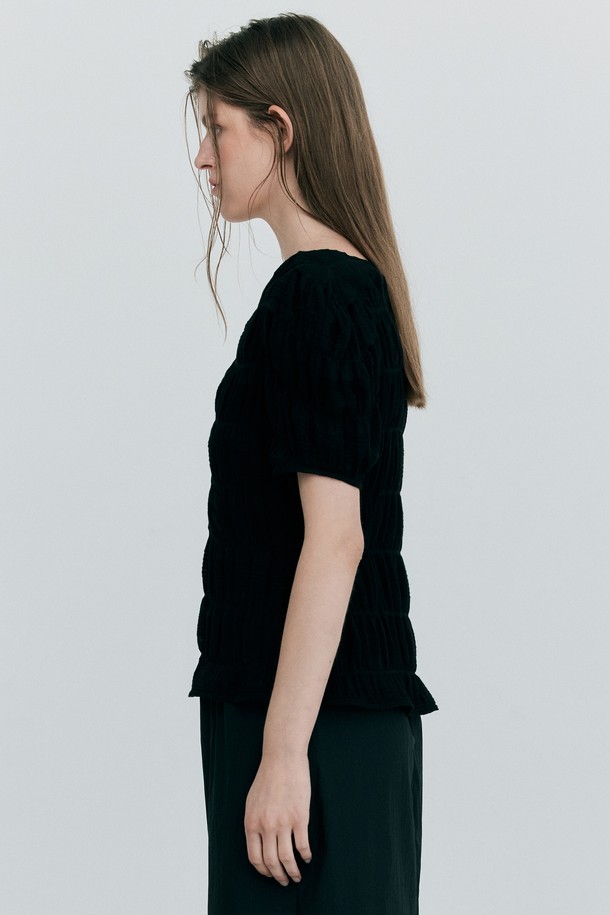 WNDERKAMMER - 블라우스 - [23SS] Puff Wrinkle Top_Black