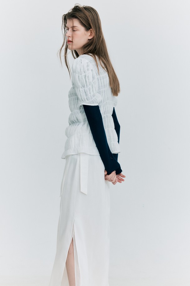 WNDERKAMMER - 블라우스 - [23SS] Puff Wrinkle Top_White