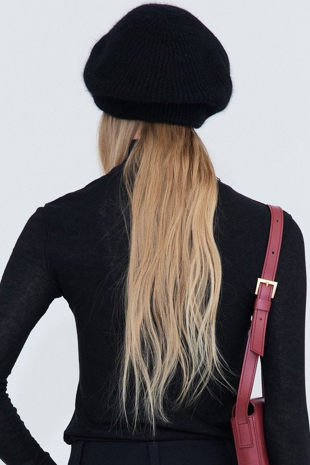 WNDERKAMMER - 모자 - Angora beret_Black