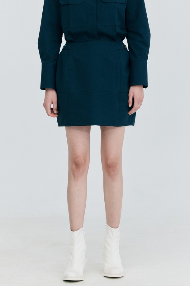 WNDERKAMMER - 미니스커트 - [23SS] Cotton Mini Skirt_Navy