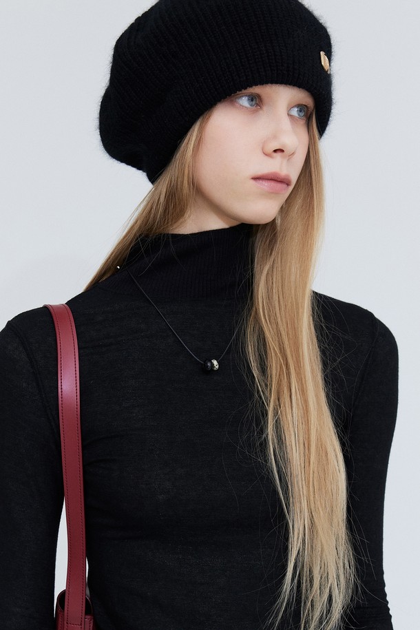 WNDERKAMMER - 모자 - Angora beret_Black