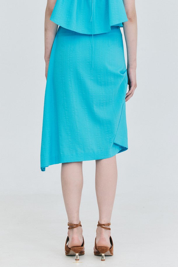 WNDERKAMMER - 블라우스 - [23SS] Tuck Pencil Skirt_Blue