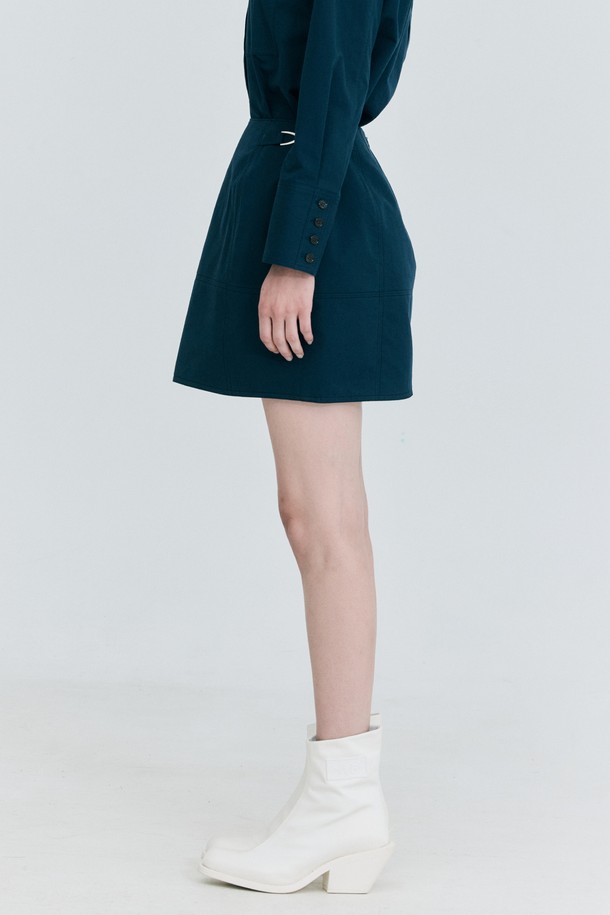 WNDERKAMMER - 미니스커트 - [23SS] Cotton Mini Skirt_Navy