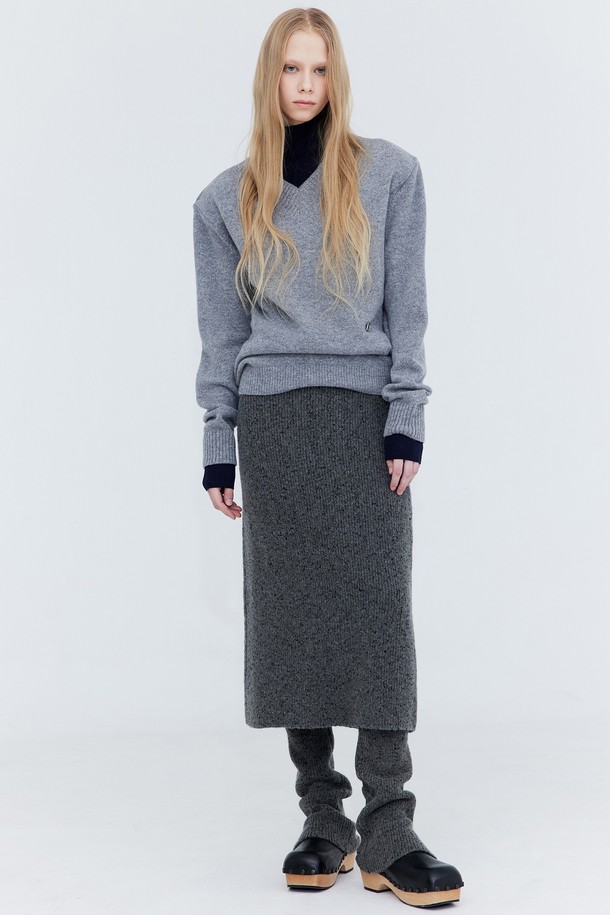 WNDERKAMMER - 스웨터 - Classic V-neck Knit_Grey