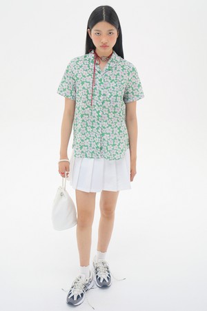 [23SS] Seersucker Floral Shirts_Green