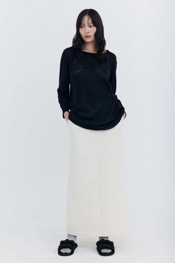 WNDERKAMMER - 롱스커트 - Basic Long Skirt_Cream