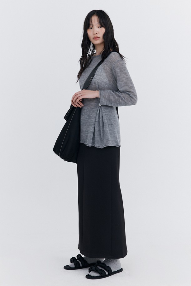 WNDERKAMMER - 롱스커트 - Basic Long Skirt_Black