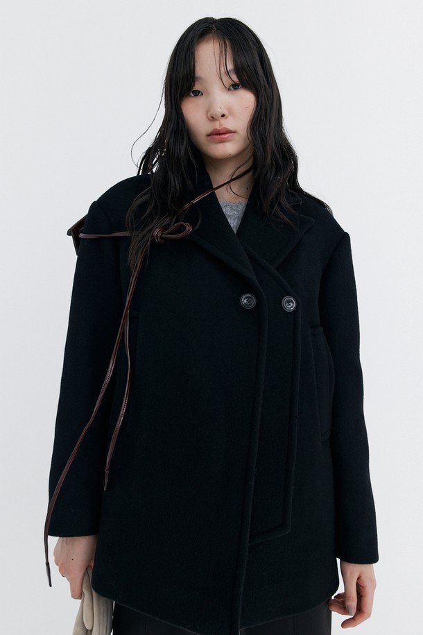 WNDERKAMMER - 코트 - Wool Half Coat_Black