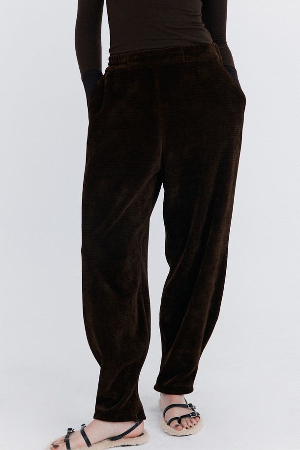 WNDERKAMMER - 롱/미디팬츠 - Corduroy Balloon Pants_Brown