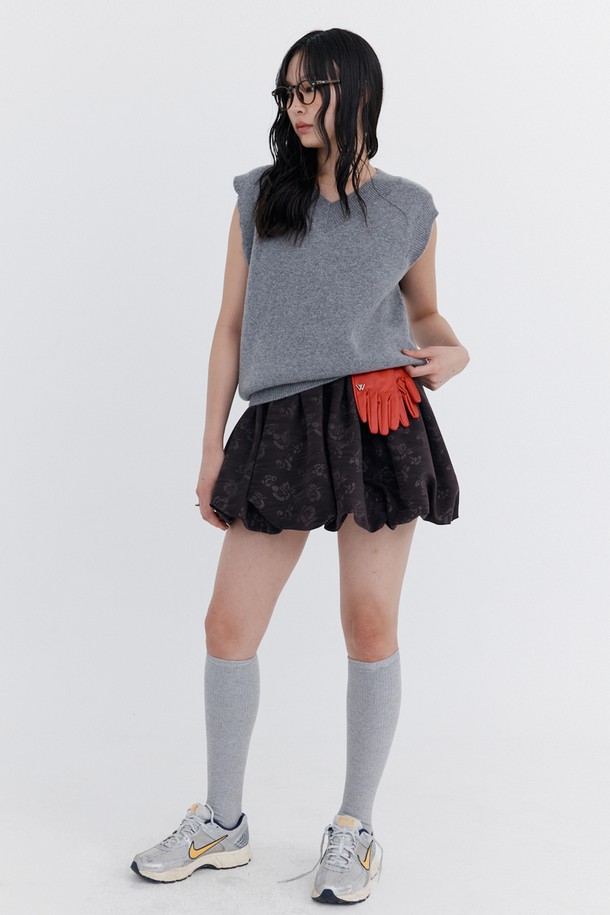 WNDERKAMMER - 베스트 - Damage Knit Vest_Grey