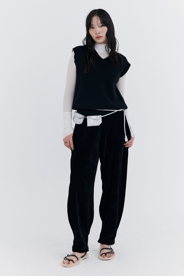 WNDERKAMMER - 베스트 - Damage Knit Vest_Black