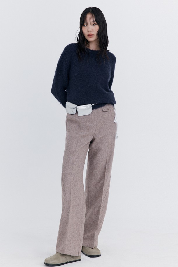 WNDERKAMMER - 스웨터 - Alpaca Boucle Knit Pullover_Navy