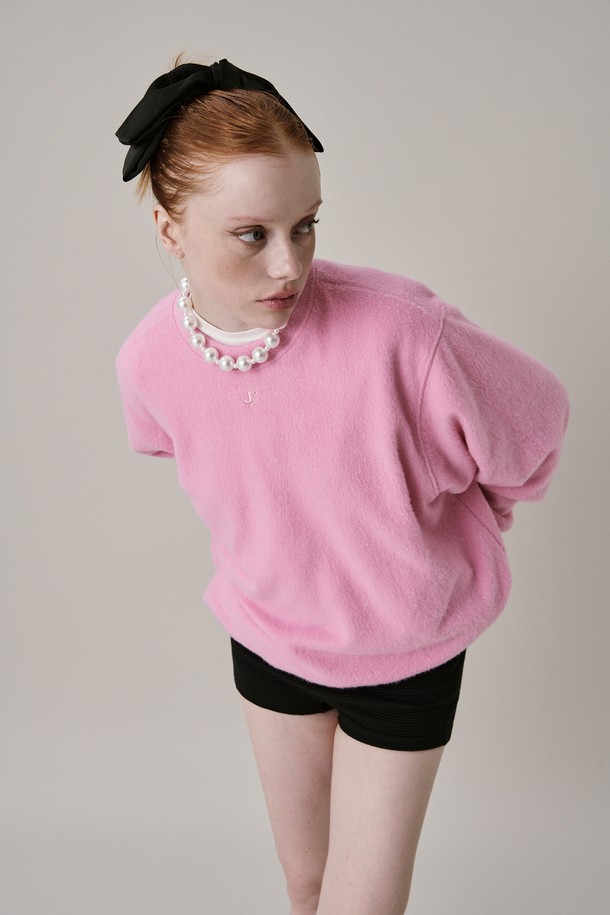 JUNEJUNE SPACE - 스웻셔츠 - New Logo Fleece Sweatshirt_Pink