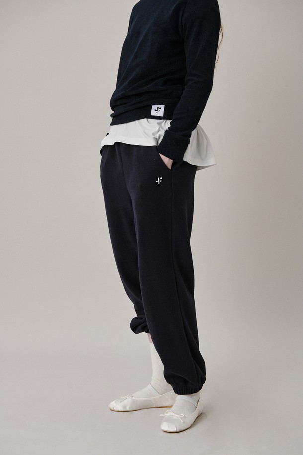 JUNEJUNE SPACE - 롱/미디팬츠 - Soft Jogger Pants_Navy