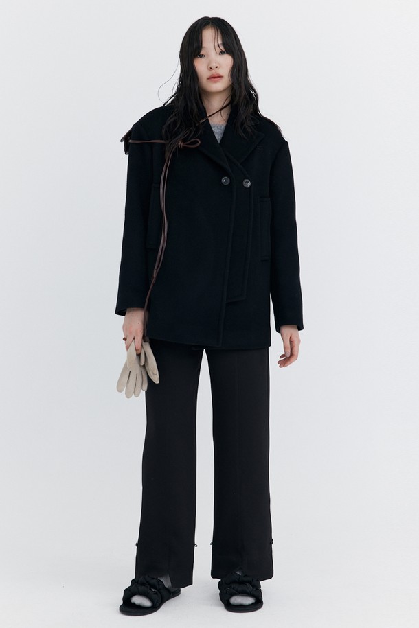 WNDERKAMMER - 코트 - Wool Half Coat_Black