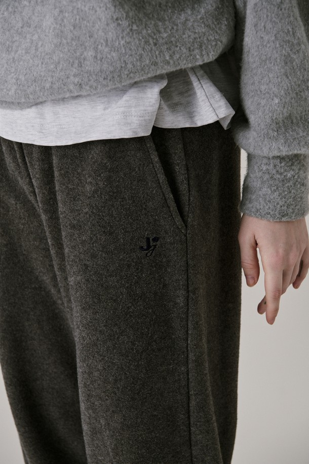 JUNEJUNE SPACE - 롱/미디팬츠 - Soft Jogger Pants_Grey