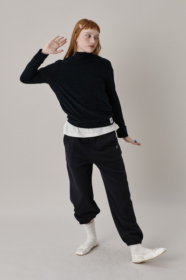 JUNEJUNE SPACE - 롱/미디팬츠 - Soft Jogger Pants_Navy