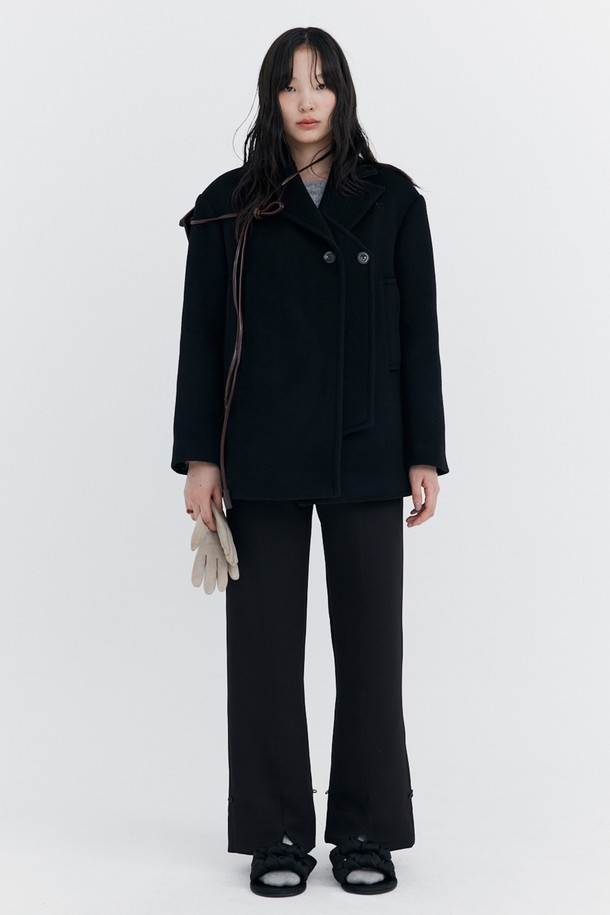 WNDERKAMMER - 코트 - Wool Half Coat_Black