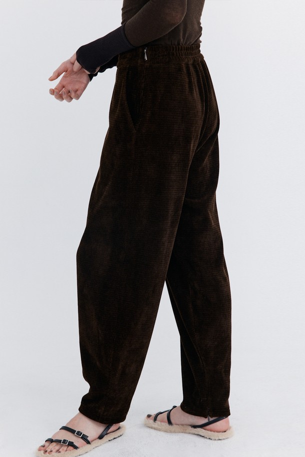 WNDERKAMMER - 롱/미디팬츠 - Corduroy Balloon Pants_Brown