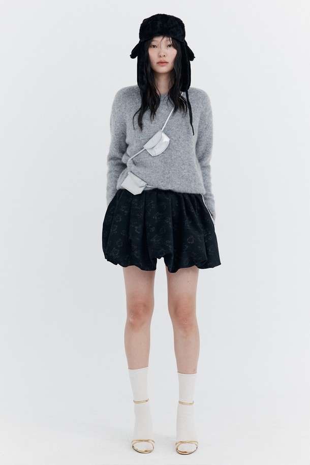 WNDERKAMMER - 스웨터 - Alpaca Boucle Knit Pullover_Grey