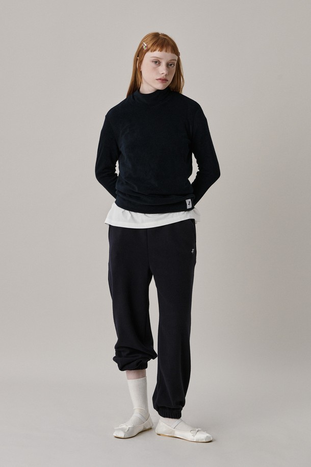 JUNEJUNE SPACE - 롱/미디팬츠 - Soft Jogger Pants_Navy