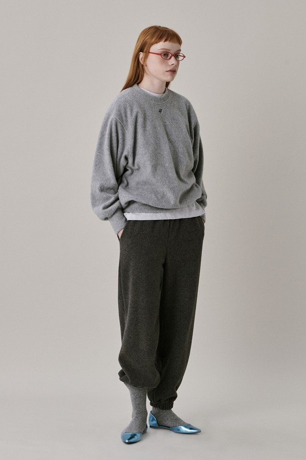 JUNEJUNE SPACE - 롱/미디팬츠 - Soft Jogger Pants_Grey