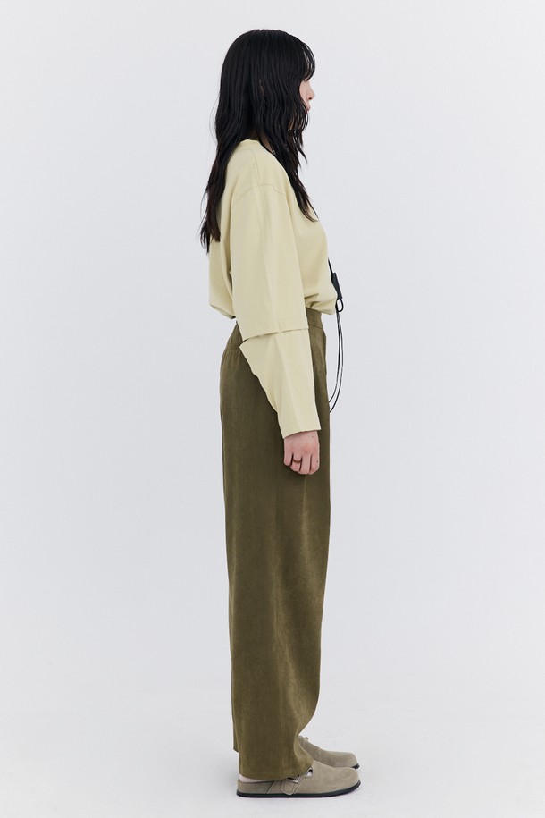 WNDERKAMMER - 롱/미디팬츠 - Cupra Wide Pants_Khaki