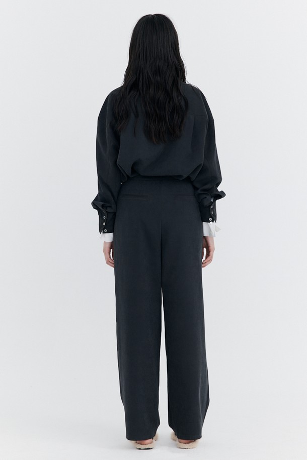 WNDERKAMMER - 롱/미디팬츠 - Cupra Wide Pants_Charcoal