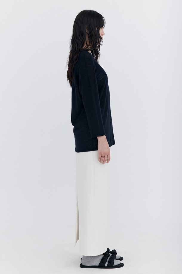 WNDERKAMMER - 롱스커트 - Basic Long Skirt_Cream