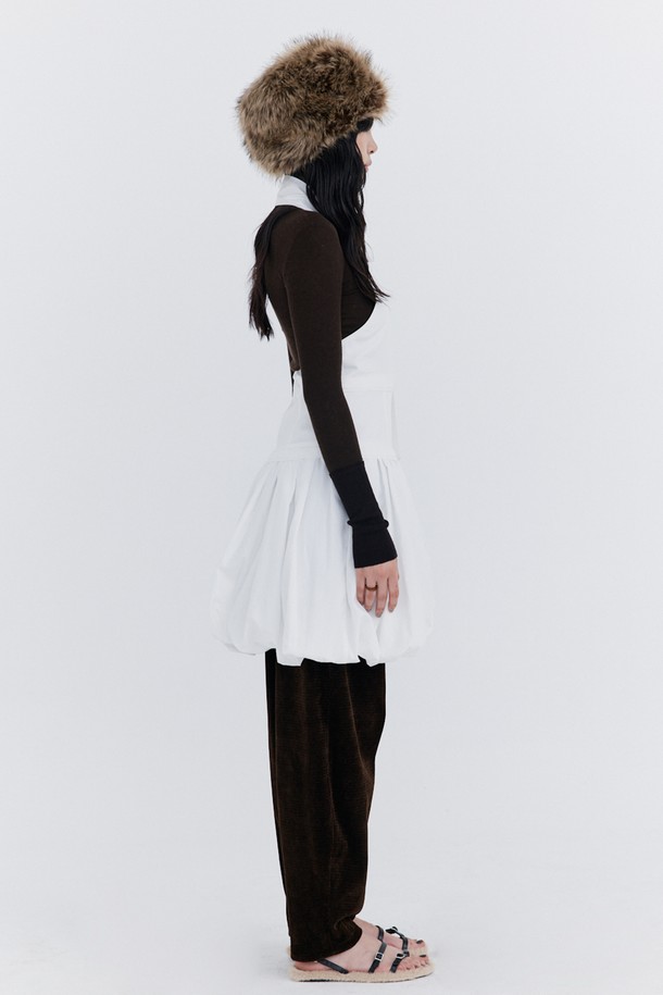 WNDERKAMMER - 민소매 원피스 - Balloon Layered Dress_White