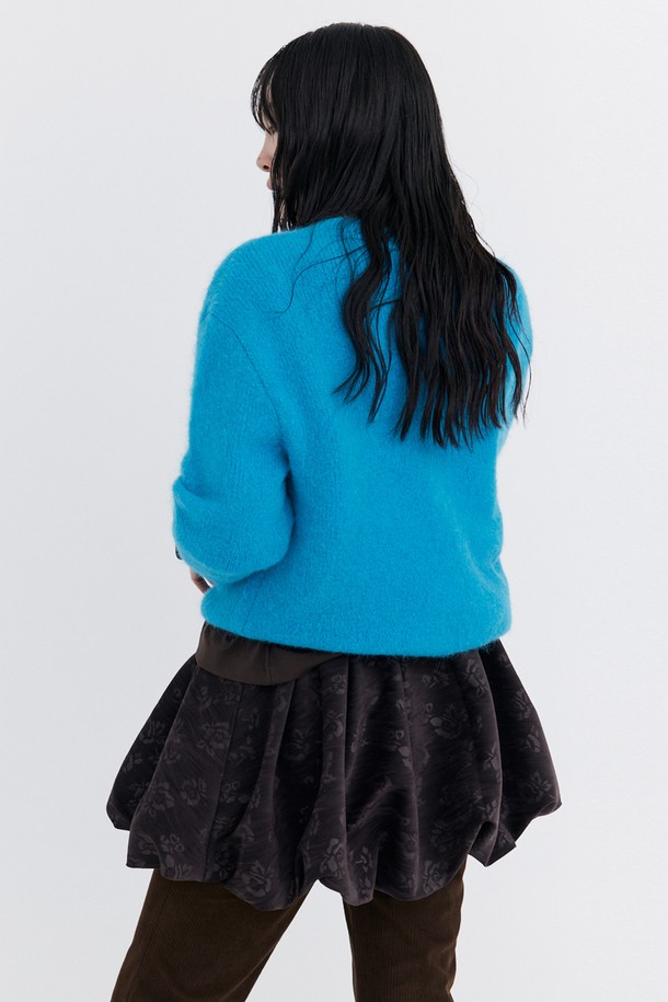 WNDERKAMMER - 스웨터 - Alpaca Boucle Knit Pullover_Blue