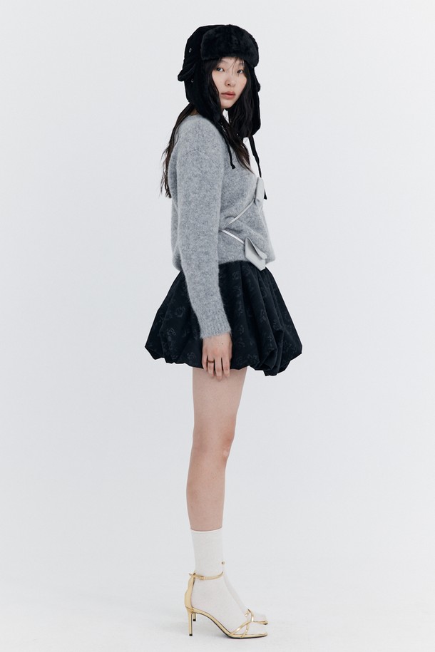 WNDERKAMMER - 스웨터 - Alpaca Boucle Knit Pullover_Grey